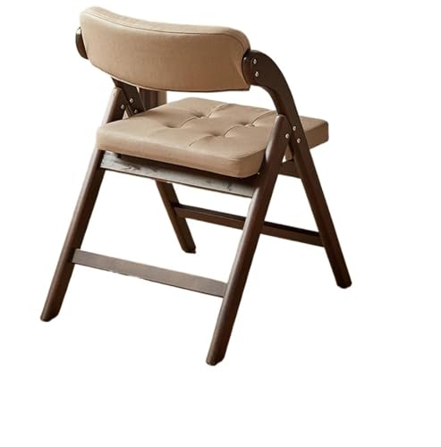 JCXIOC Klapphocker aus Holz Massivholz Haushalt Klapp Esszimmerstuhl Mit Rückenlehne Retro Stil Freizeit Balkon Schlafzimmer Wohnzimmer Rückenlehne Stuhl Muebles(Color1) von JCXIOC