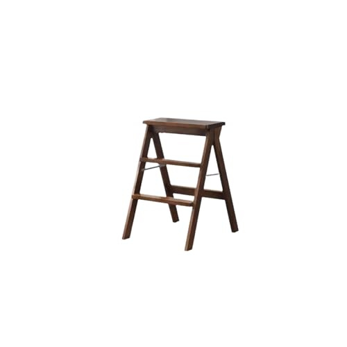 JCXIOC Klapphocker aus Holz Massivholz Klapphocker Haushaltsleiterhocker Tragbare multifunktionale Küchenhochhockerbank von JCXIOC