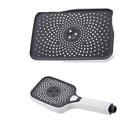 JCXIOC Regenduschkopf Handbrause mit DREI Löchern und Druckfunktion for Badezimmer,(G) von JCXIOC