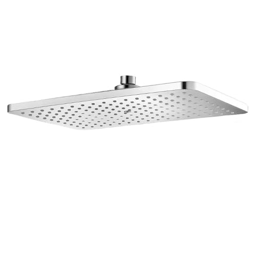 JCXIOC Regenduschkopf Schwarzer Goldener Duschkopf Regendusche Wasserhahnkopf Großer Durchfluss Regendusche Kopf ABS Handbrause Wasserhahn Zubehör(Chrome Showerhead) von JCXIOC