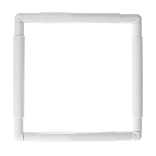 JCXIOC Stickrahmen-Ständer für Kreuzstich Quadratischer Stickrahmen, rechteckiger Kreuzstichrahmen aus Kunststoff, weiße for Kreuzstich(43.1x43.1cm) von JCXIOC