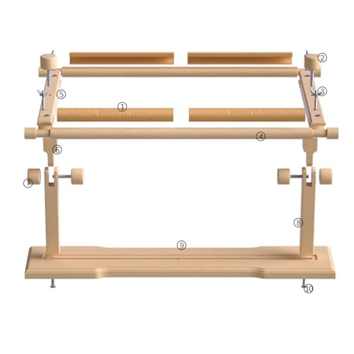 JCXIOC Stickrahmen-Ständer für Kreuzstich Verstellbarer Stickrahmenständer aus Buchenholz, Kreuzstich-Nähständer, Tisch, Handarbeiten, Nähwerkzeuge(S) von JCXIOC