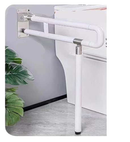 Klappbarer Toiletten-Handgriff Klappbarer Edelstahl-Toiletten-Sicherheitshandlauf, Wandmontage, leuchtender Badezimmer-Handlauf for ältere Menschen, Behinderte, Handlaufgriff(WHITE) von JCXIOC