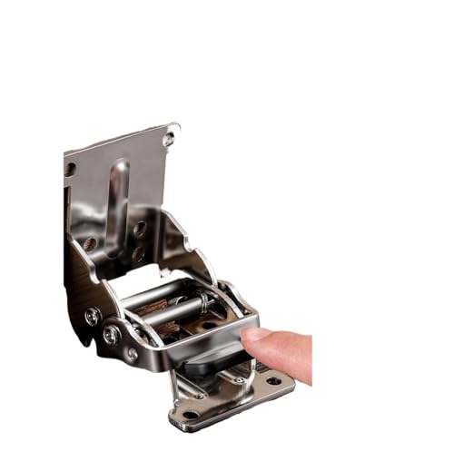 Klappscharnier mit Verriegelung 0-180 Grad selbstsicherndes Klappscharnier mit Befestigungsschrauben Bett-/Tischklappverlängerungshalterungen Möbelbeinscharnier-Hardware(1pc Silvery) von JCXIOC