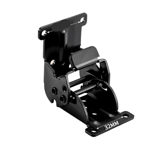 Klappscharnier mit Verriegelung 0-180 Grad selbstsicherndes Klappscharnier mit Befestigungsschrauben Bett-/Tischklappverlängerungshalterungen Möbelbeinscharnier-Hardware(1pc black) von JCXIOC