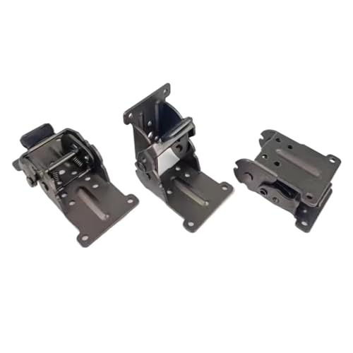 Klappscharnier mit Verriegelung 180/90/0 Grad selbstsicherndes Klappscharnier, Tischbeine, Stuhlverlängerung, Klappfüße, Scharnier, Möbelbeschläge, Anschluss(Black 1Pcs) von JCXIOC
