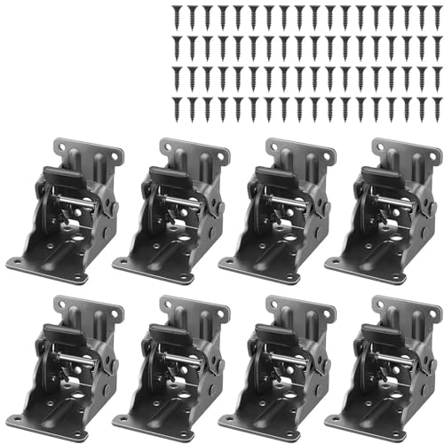 Klappscharnier mit Verriegelung 2/4/6/8 Stück Klapphalterungsscharnier, selbstsicherndes Verlängerungsscharnier for Möbel, Schrank, Tischreparatur, Stützhalter, Heimgebrauch(8 Pieces) von JCXIOC