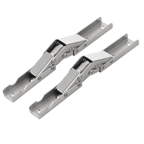 Klappscharnier mit Verriegelung 2 Stück/Set 90/180 Grad selbstsichernde Klappscharniere Klapphalterungen aus Stahl Tischbeine Verstecktes Scharnier Flache Verlängerungshalterung Klappscharnier mit Verriegelung 2 Stück/Set 90/180 Grad selbstsichernde Klappscharniere Klapphalterungen aus Stahl Tischbeine Verstecktes Scharnier Flache Verlängerungshalterung von JCXIOC