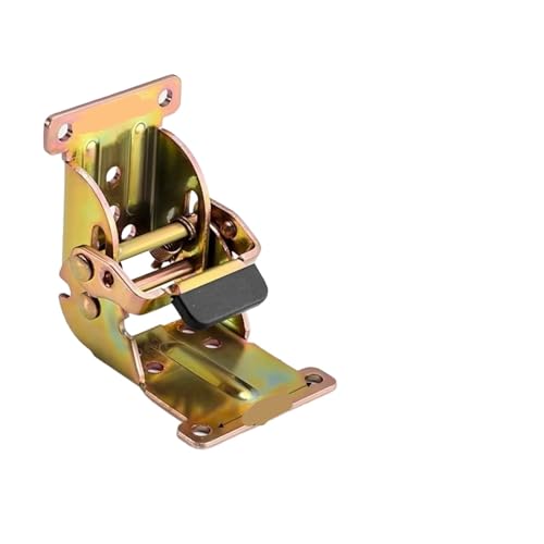Klappscharnier mit Verriegelung 2 stücke Möbel Bein Scharniere Tisch Fuß Klapp Scharnier Multi-Winkel Verdickt Schaukel Tür 90 Grad Self-Locking scharnier Accessy(1Pcs Gold) von JCXIOC