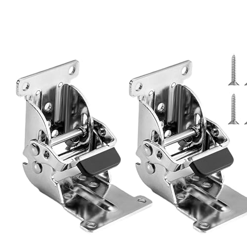 Klappscharnier mit Verriegelung 2 stücke Möbel Bein Scharniere Tisch Fuß Klapp Scharnier Multi-Winkel Verdickt Schaukel Tür 90 Grad Self-Locking scharnier Accessy(2Pcs Silver) von JCXIOC