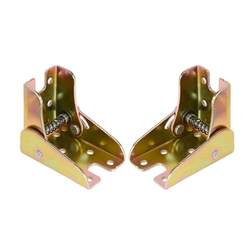 Klappscharnier mit Verriegelung 2 stücke Tischbein Klapphalterung Möbelverbinder Unsichtbarer Tischständer 90 Grad selbstsicherndes Scharnier Hardware-Zubehör(Gold) von JCXIOC
