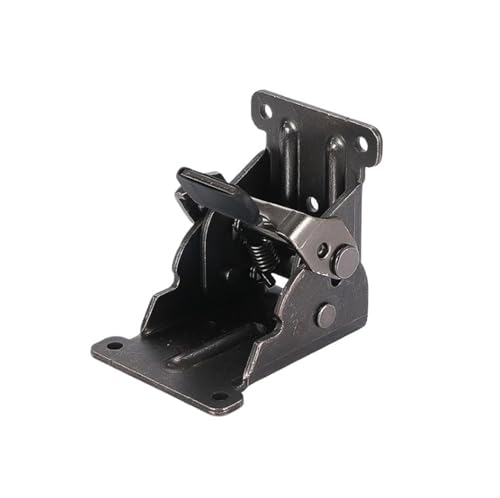 Klappscharnier mit Verriegelung 90-Grad-Beschläge, Stuhlverlängerung, Möbelhalterungen, selbstsicherndes Klappscharnier, faltbarer Stützrahmen, Tischbein(Black) von JCXIOC