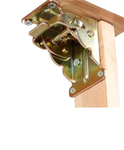 Klappscharnier mit Verriegelung Edelstahl 45/90 Grad selbstsichernde Klappscharnier Couchtisch Bett Stuhl Bein Scharnier Laminery Connector Möbel Hardware(Galvanized-S) von JCXIOC