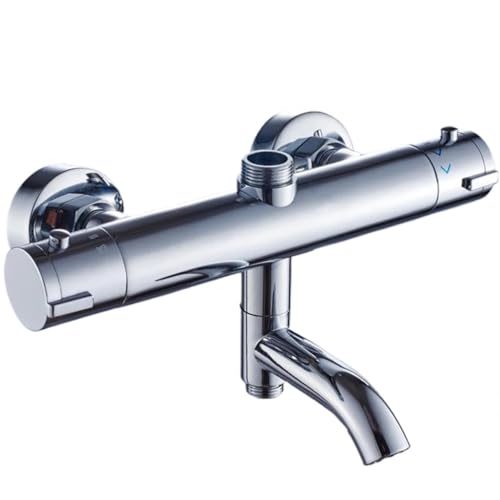 Mischbatterie Dusche Badezimmer Thermostat Mischbatterie Heiß und Kalt Badezimmer Mischer Mischventil Badewanne Wasserhahn Thermostat Dusche Armaturen(Color 2) von JCXIOC