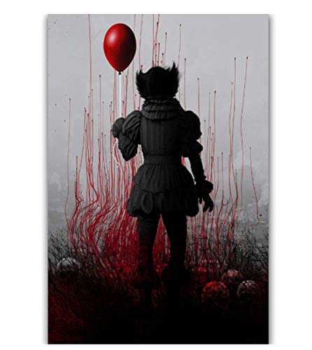 RUIYANMQ Leinwand Bild Es Film Stephen King 2017 Horror Print Kunst Poster Wand Schlafzimmer Wohnzimmer Badezimmer Home Decor Geschenk Kq39Yz 40X60Cm Rahmenlos von RUIYANMQ