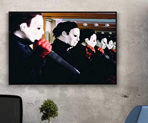 JCYMC Leinwand Bild Michael Myers Halloween Horror Poster Und Drucke Bilder An Der Wand Wohnkultur Ry7Tc 40X60Cm Rahmenlos von JCYMC