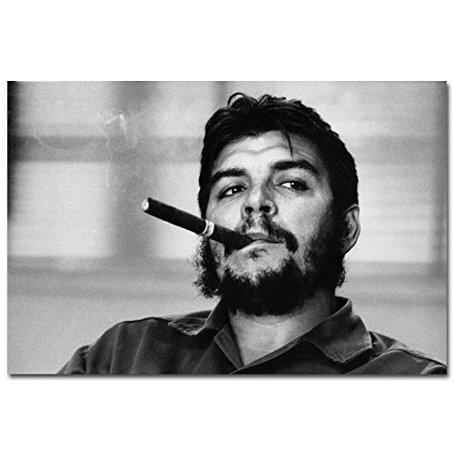 RUIYANMQ Leinwandbild Che Guevara Mit Zigarre Klassischer Filmschauspieler Poster Drucken Wandkunst Bild Wohnkultur Ms30Zy 40X60Cm Rahmenlos von RUIYANMQ