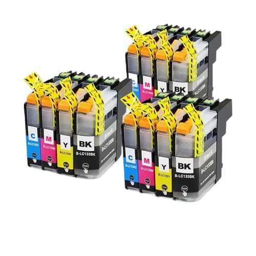 JCxYGAP Kompatibel mit 4Color LC133 Ink-Patrone MFC-J245 MFC-J470DW MFC-J475DW MFC-J650DW MFC-J870DW MFC-J4410DW(3 Set) von JCxYGAP