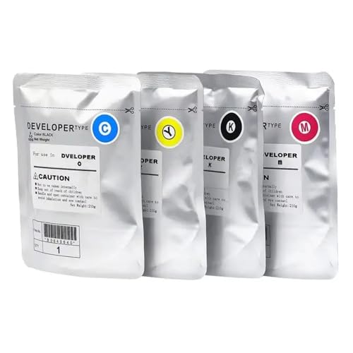 JCxYGAP Kompatibel mit Entwicklerpulver DV313 C308 C258 C368 C458 C558 C658 CMYK 1PC(1Set 4Color) von JCxYGAP