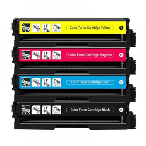 JCxYGAP Kompatibel mit Farbtoner -Patrone C230 und C235 mit Chip -Patrone 006R04391 006R04392 006R04393 006R04394(CMYK Set with Chip) von JCxYGAP