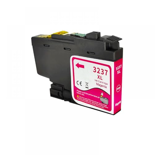 JCxYGAP Kompatibel mit LC3237 4 Farbkartusche HL-J6000DW HL-J6100DW MFC-J5945DW MFC-J6945DW MFC-J6947DW(1PC 3237 Magenta) von JCxYGAP