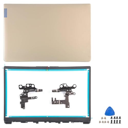 JCxYGAP PC-Abdeckung kompatibel mit 1-15ADA7 1-15AMN7 1-15IAU7 1-15IJL7 2022 Modelle Bildschirm Rückzugsdeckel Austausch in Silber oder zur Laptop-Reparatur(Gold AB Hinges) von JCxYGAP