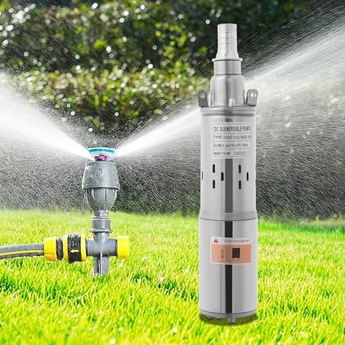 Edelstahl-Tauchpumpe 180W, 3000U/min, 98,43ft Förderhöhe. Ideal für Garten, Landwirtschaft & Industrie - IP68 Wasserpumpe für Brunnen, Gartenbewässerung, Landwirtschaft & Haushalt, Leiser Betrieb von JDBDU