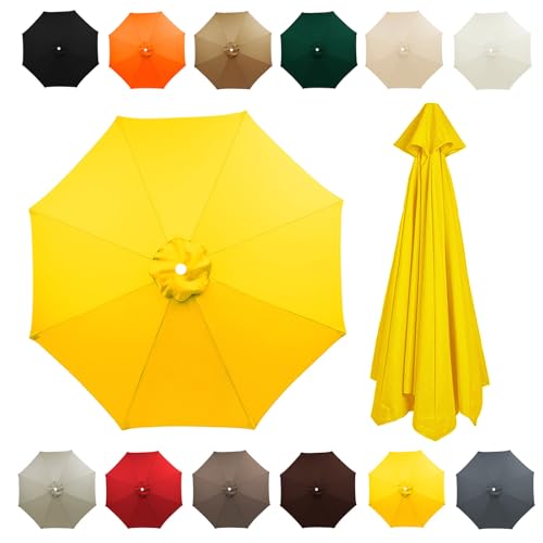 4.0m Sonnenschirm Ersatzbezug 8 Streben Ersatz Regenschirm Abdeckung Terrassenschirm Ersatzdach von JDFVHJF