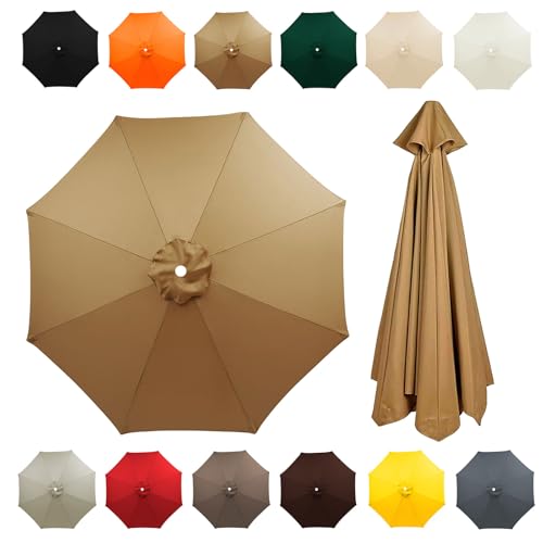 4.0m Sonnenschirm Ersatzbezug 8 Streben Ersatz Regenschirm Abdeckung Terrassenschirm Ersatzdach von JDFVHJF