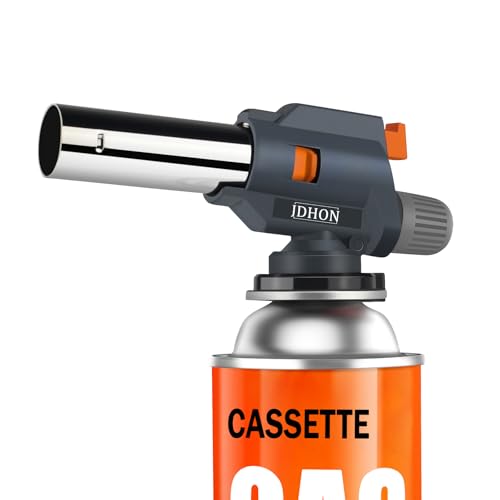 Butan-Fackel, JDHON Kompakte Küchenbrenner mit einstellbarer Flamme, professioneller Koch, kulinarisches & Grillen, Lötbrenner, Feuerzeug zum Kochen, Backen, Löten, Grillen, Creme Brulee von JDHON