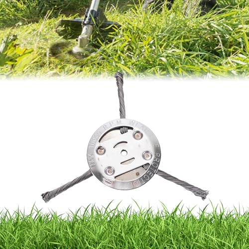 JDHTMTCBGX Unkrautschneiderkopf, universeller Stahldraht-Trimmerkopf, gedrehter Stahldraht, langlebiger Stahldraht-Trimmerkopf zum Entfernen von Rasen, Terrassen usw. (150 mm, 3 Klingen, 5,5 mm) von JDHTMTCBGX