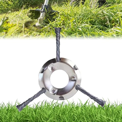JDHTMTCBGX Unkrautschneiderkopf, universeller Stahldraht-Trimmerkopf, gedrehter Stahldraht, langlebiger Stahldraht-Trimmerkopf zum Entfernen von Rasen, Terrassen usw. (230 mm - 3 Klingen-25,4 mm) von JDHTMTCBGX
