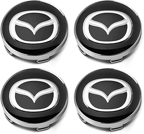 JDIAOAPG 4 Stück Auto Radnabenkappen für Mazda 3 5 6 323 626 CX-3 CX-4 CX-5 CX-7 CX-9 Axela 6 RX8 56mm, Auto Radnabendeckel Radnabenabdeckung Felgendeckel Felgenkappen, Auto Mittel Radkappen Zubehör von JDIAOAPG