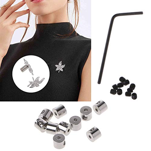 JDIEOQA 10 Stück Pin Keeper Pin Rücken Anstecker Verschluss Mit Schraubenschlüssel Für Schmuck Brosche Namensschild JDIEOQA 10 Stück Pin Keeper Pin Rücken Anstecker Verschluss Mit Schraubenschlüssel Für Schmuck Brosche Namensschild von JDIEOQA