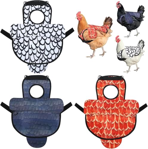 JDIEOQA 3 Pcs Hühnersattel Verstellbare Riemen Huhn Weste, Wasserdichte Atmungsaktive Sattel Hühner, Hühnerrücken Und Seitenschutz Wiederverwendbare Geflügelfederschutz Zubehör für Kleine JDIEOQA 3 Pcs Hühnersattel Verstellbare Riemen Huhn Weste, Wasserdichte Atmungsaktive Sattel Hühner, Hühnerrücken Und Seitenschutz Wiederverwendbare Geflügelfederschutz Zubehör für Kleine von JDIEOQA