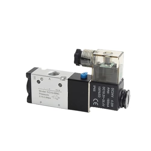 1/4 Zoll normalerweise offen geschlossen pneumatisches Magnetventil 3V210-08-NC 3V110-06-NO 3V310-10 3V410-15 1 Stück(3V210-08-NO,AC110V) von JDILFUNU