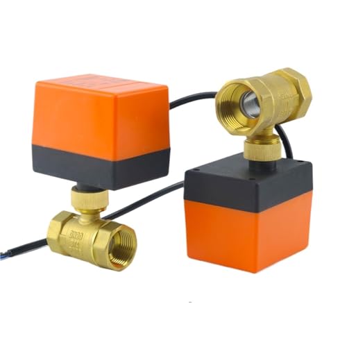 220VAC 12V Messing Motorisierte Elektrische Kugelhahn Innengewinde 3-Draht 2-Steuerung 2-Wege 1Pcs(1/2",220V AC) von JDILFUNU