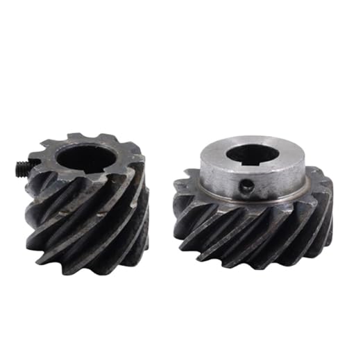 2M 10T 12T 15T 45 Grad Rechtsgewinde Schrägverzahnung 45# Stahl versetztes Zahnrad Passfedernut Bohrung 10/12/14/15/17/19mm 1St(19mm (keyway 6mm),15 Teeth) von JDILFUNU