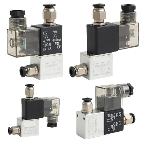 2V025-06NO Normalerweise geöffnetes 1/4 Zoll 2-Wege-2-Positionen-Luftmagnetventil 2V025 Pneumatisches Steuerventil 1St(2V025-06NO AC220V,Without) von JDILFUNU