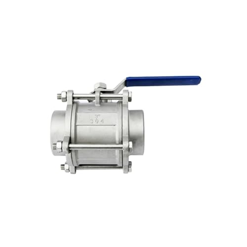 3 Zoll DN80 Edelstahl Gewinde Drei-stück Kugelhahn DN80 Hohe Temperatur Kugelhahn 1Pcs(SS304) von JDILFUNU