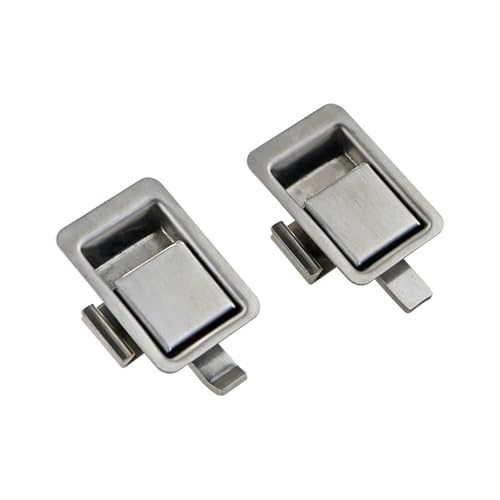 304 Edelstahl Panel Lock for Industrielle Maschinen Ausrüstung Box Schrank Tür Latch Lock Flache Lock 1Pcs(MS866-8 Straight) von JDILFUNU
