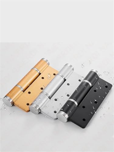 5 Zoll Hydraulisches Türscharnier 90° Positionierung Automatischer Türschließer Sanft Schließend 50KG Türbeschläge 2St(Groove Type-Black) von JDILFUNU
