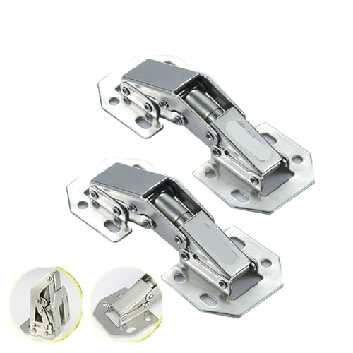 90 Grad 3 Zoll Kein Bohren Loch Schrank Scharnier Feder Scharnier Schrank Tür Scharniere 1Pcs(3 INCH) von JDILFUNU