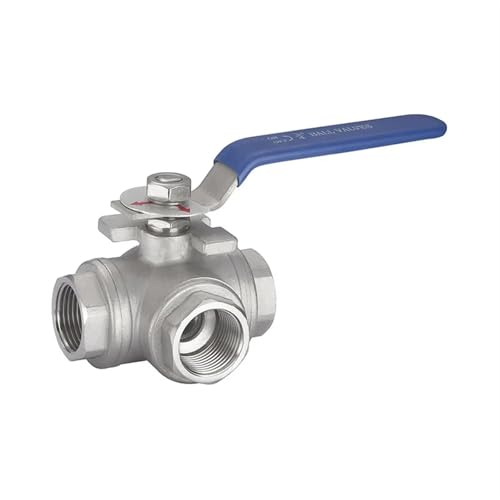 Dreiwege-Kugelhahn aus Edelstahl 304 mit Gewinde, T-Typ, L-Typ, 1 Stück(2",T Type) von JDILFUNU