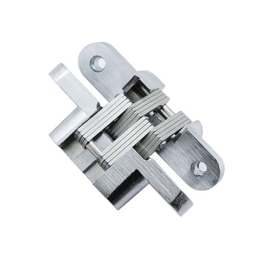 Edelstahl Eingebautes verdecktes Kreuz Schwerlast-Falttürscharnier Verstecktes Doppelfeder-Türscharnier 2St(NO5(118-66MM)) von JDILFUNU