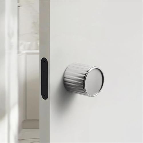 JDILFUNU Schlafzimmer Türschloss Versteckter Schlüssel Nottür öffnen Innentürschloss Holztürgriff Türgriff drehen 1St(Silver) von JDILFUNU