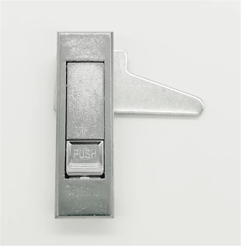 MS603 Tastenschloss Stromverteilungsschrank Türschloss Aktenschrankschloss Elektrokasten Flugzeugschloss Bounce Lock Schaltschrank Feuer 1St(White button no key) von JDILFUNU
