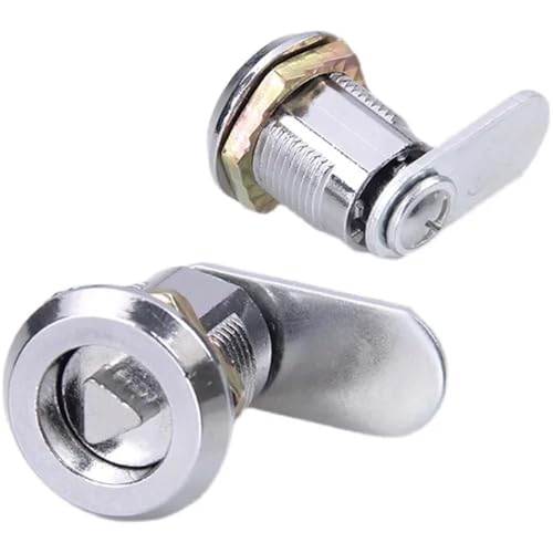 4 Stück MS705-16/20 Schrankschlösser aus Zinklegierung mit Schlüsselschloss, Schrankschloss for Büroschreibtisch, Briefkasten, Cam, kleine Dreieckschlösser(4Sets-16mm-with key) von JDILFUNU