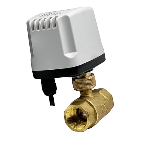 Motorisierter Kugelhahn, 3-Draht oder 2-Draht, elektrischer Kugelhahn aus Messing, 1 Stück(1/2",24VDC_CR04) von JDILFUNU