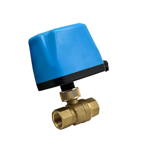 Normalerweise geschlossener motorisierter Kugelhahn mit voller Bohrung, 2-adriger elektrischer Kugelhahn aus Messing, 1 Stück(1",24VDC_NORMALLY OPEN) von JDILFUNU